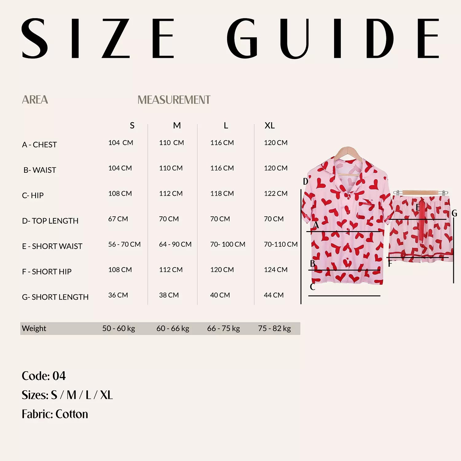 Hearts Pajama Set