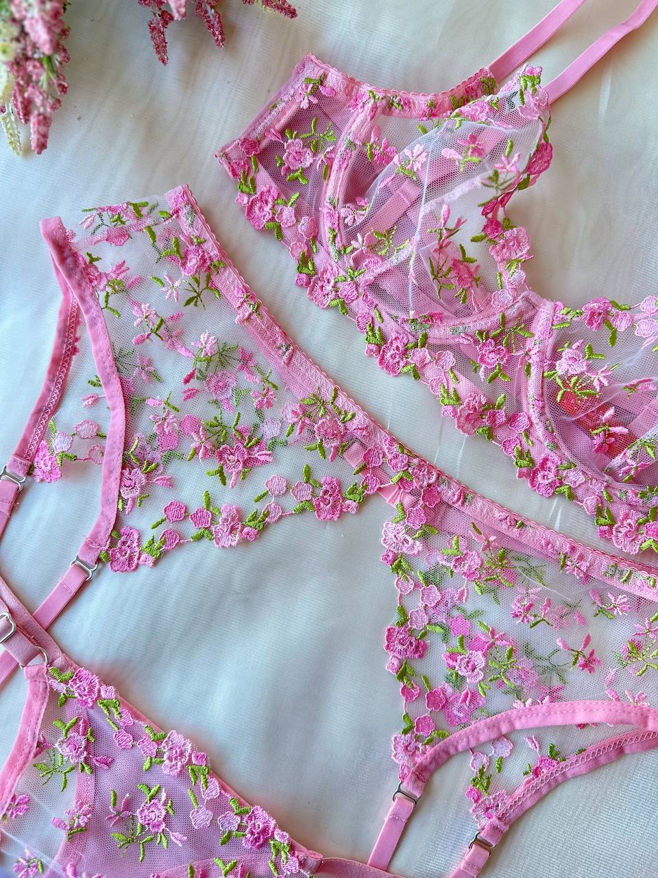 Floral Garter Set