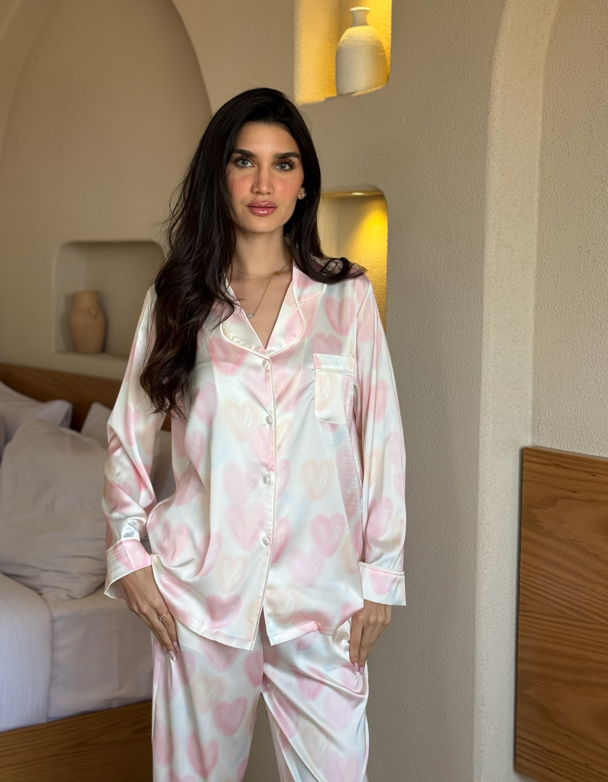Heart Bliss Satin Pajama