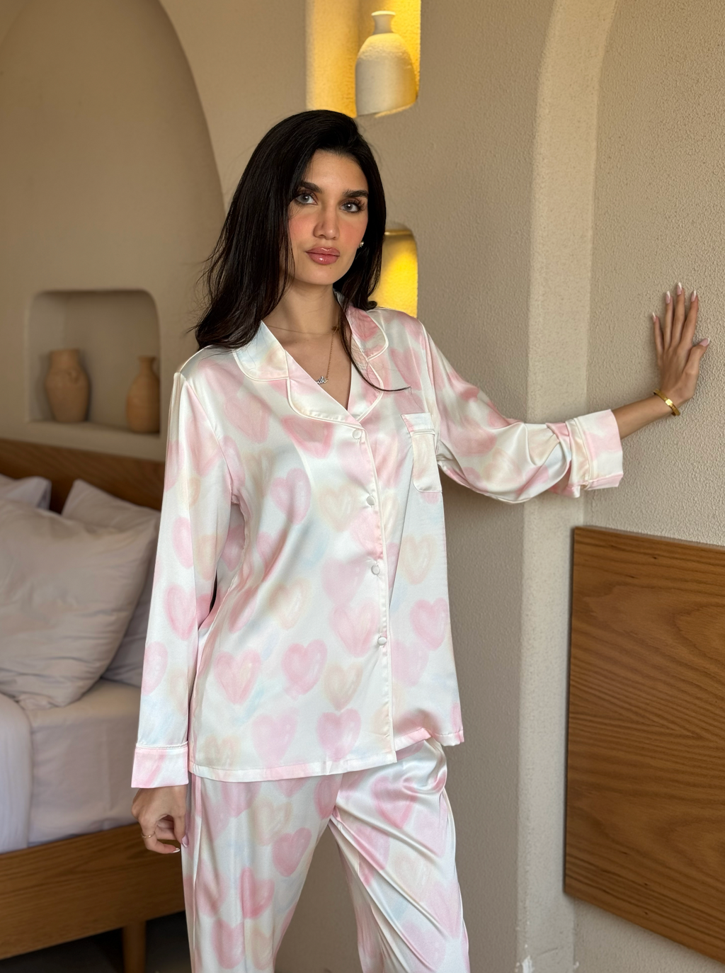 Heart Bliss Satin Pajama