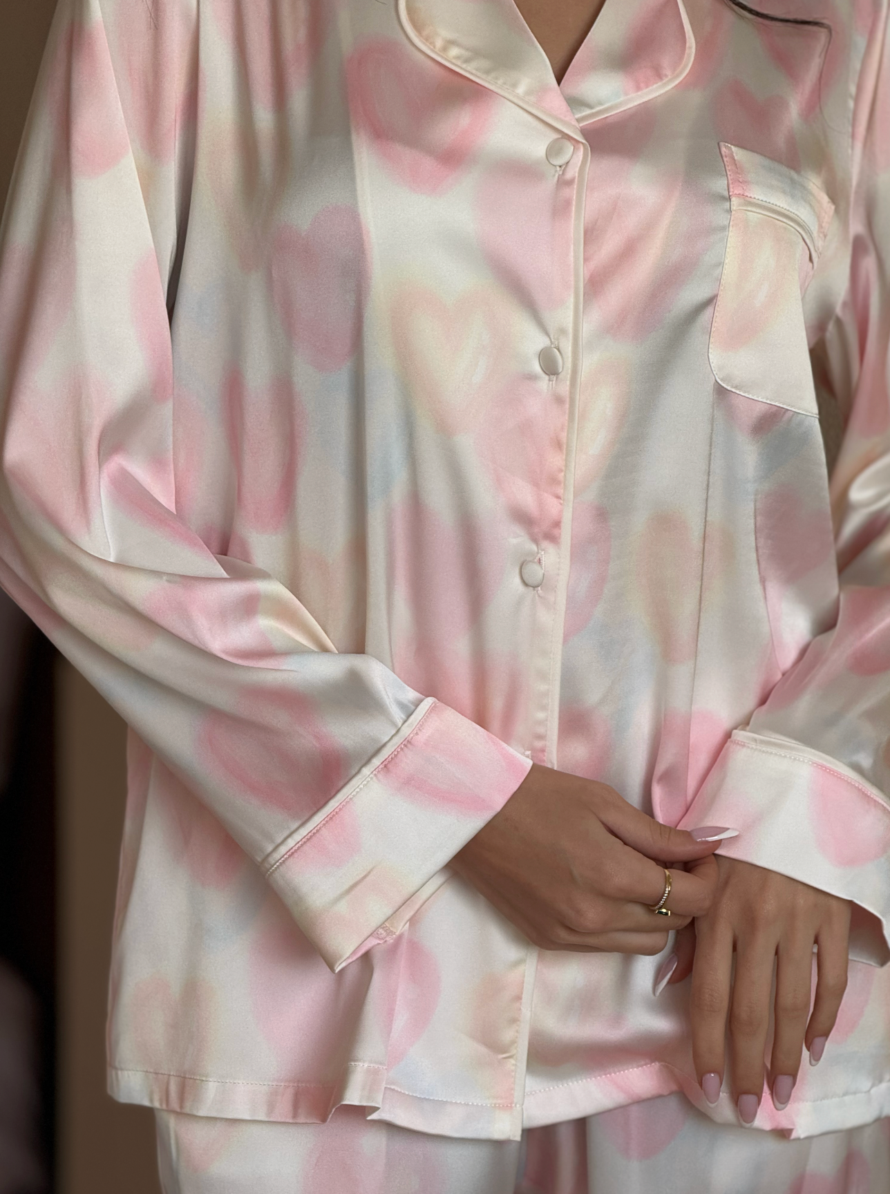 Heart Bliss Satin Pajama