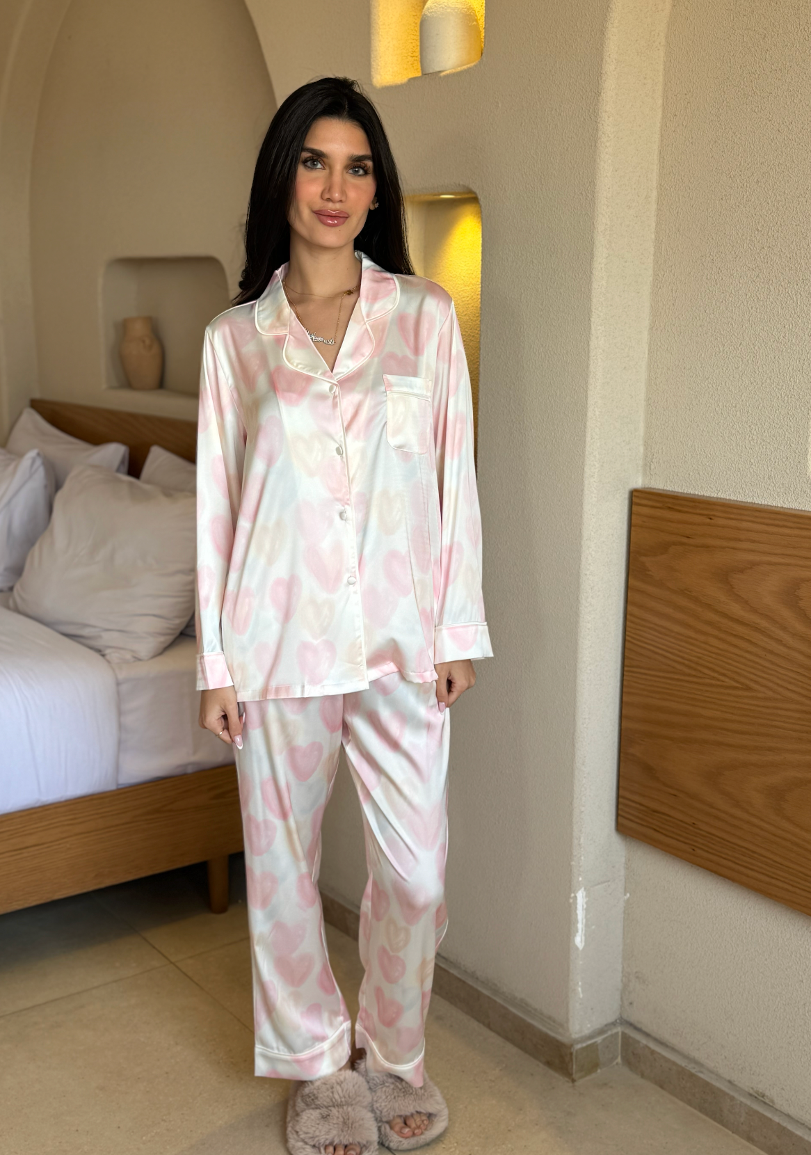 Heart Bliss Satin Pajama