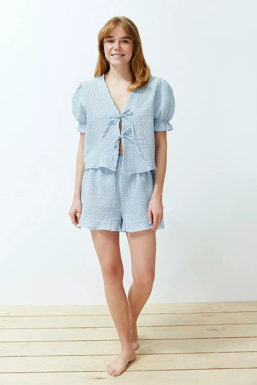 Textured Bow pajama