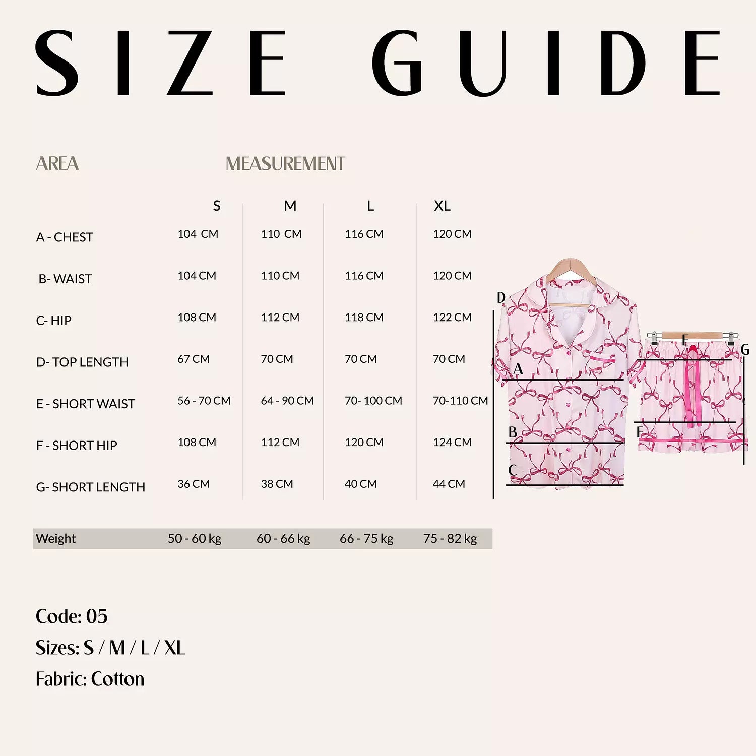Bow Pattern Pajama